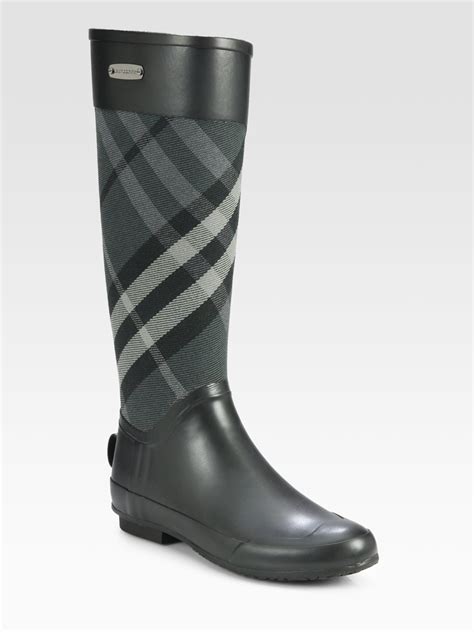 burberry grey check rain boots|Burberry rain boots for women's.